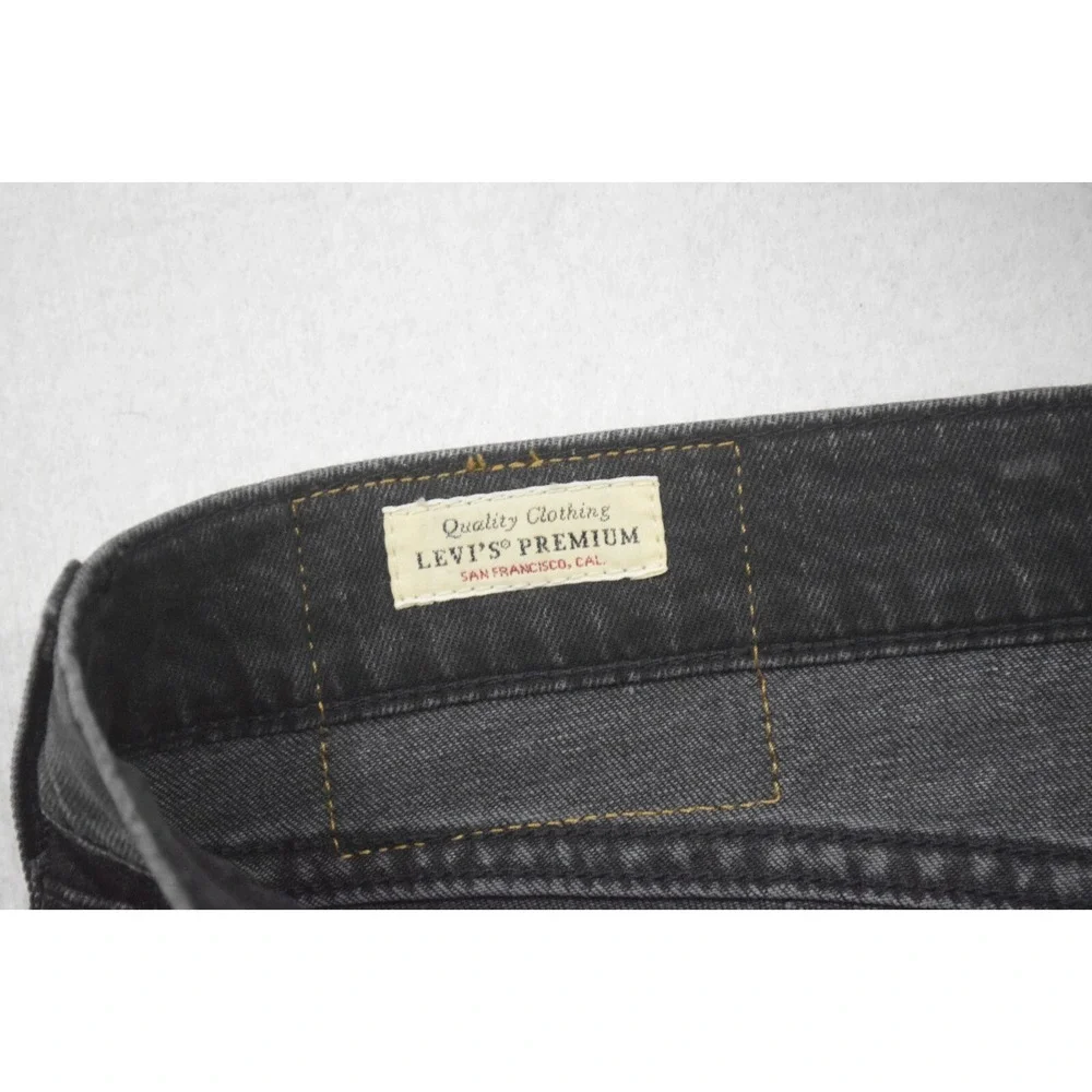 Levi's 505 Regular Fit Straight Leg Stretch Black Denim Jeans Mens Size 36 x 31*